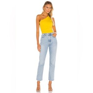 Superdown [Revolve] Women's Yellow Anna One-Shoulder NWT , sz: small